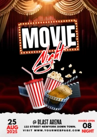movie night A6 template