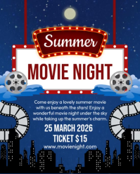 Movie Night Instagram Portrait template