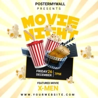 movie night Kwadrat (1:1) template