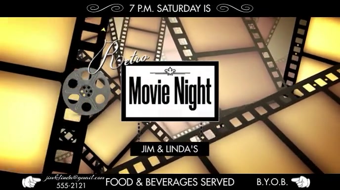 MOVIE NIGHT Ecrã digital (16:9) template