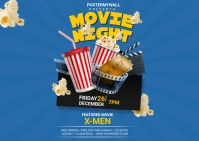 movie night Postal template