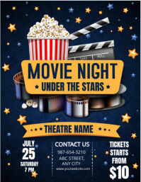 Movie night Folder (US Letter) template