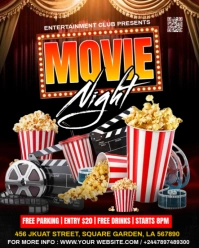 movie night Instagram Portrait template