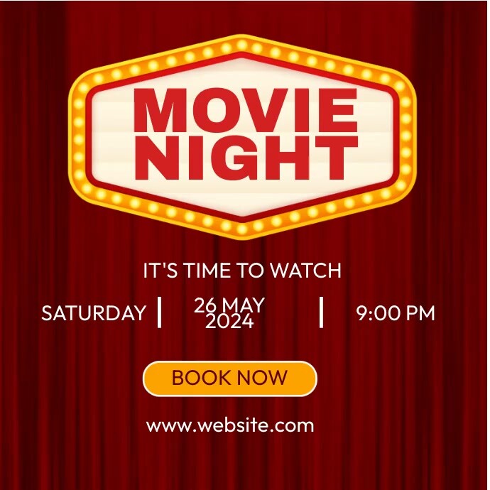 Movie Night Email Example Movie Night Template | PosterMyWall