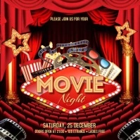 Movie Night Instagram Post template