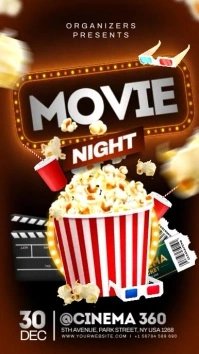 movie night История на Instagram template