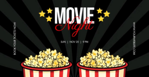 Black Movie Night Facebook Video Ad Facebook Ad Template