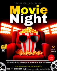 Nero Movie Night Instagram Portrait Template