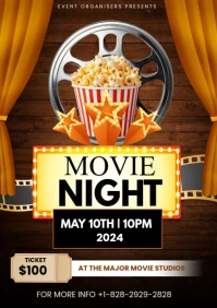 Movie Night Flyer A3 template