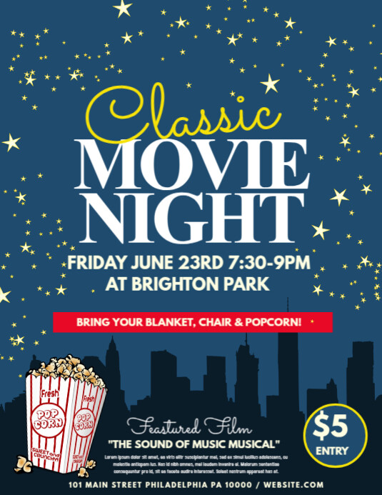 Movie night Template PosterMyWall
