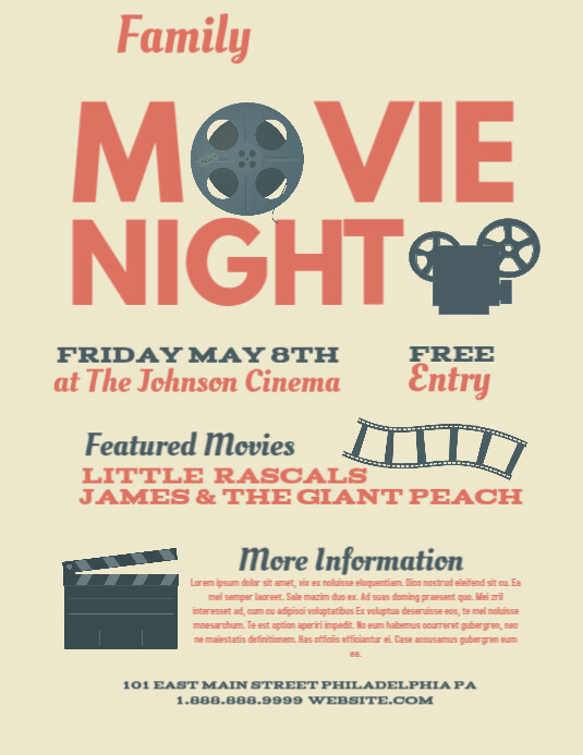 Movie Night Template PosterMyWall