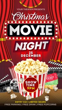 movie night flyer template Instagram-verhaal