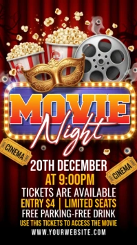 Movie Night Instagram Story template