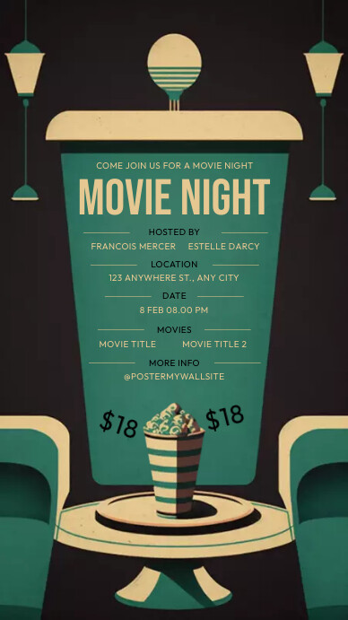 Movie Night Email Example Movie Night Invitation Template | PosterMyWall
