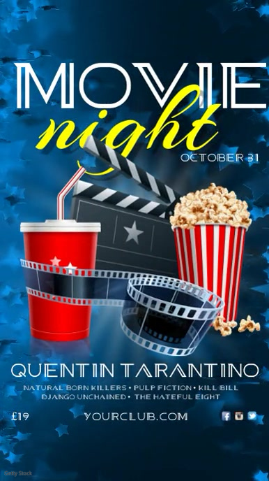 movie night invitation Template | PosterMyWall