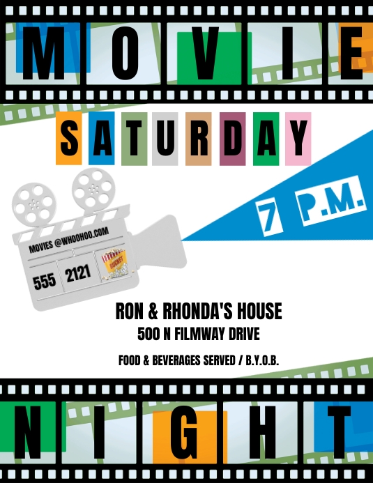 Movie Night Email Example MOVIE NIGHT INVITATION Template | PosterMyWall