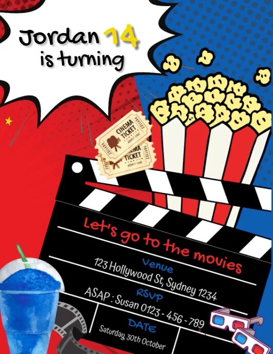 Movie Night Email Example Movie night invitation template | PosterMyWall