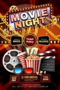 Movie Night Poster template