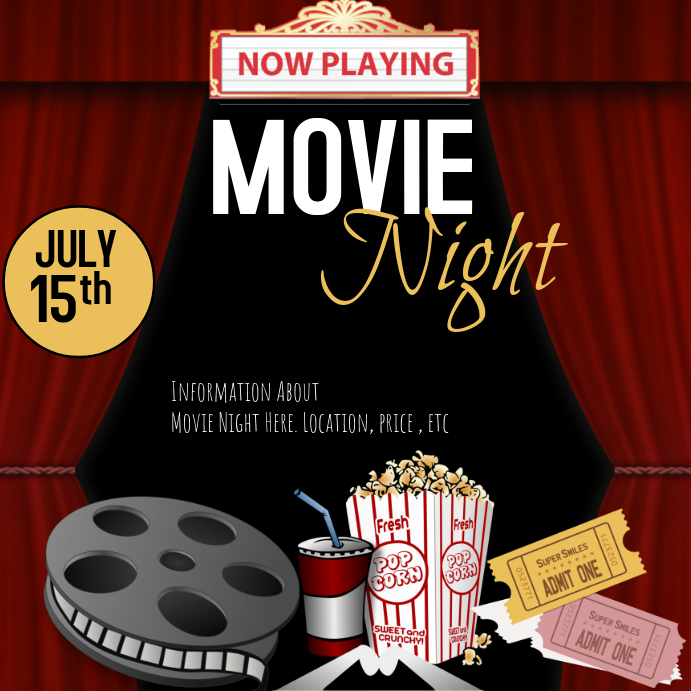 Movie Night Template PosterMyWall