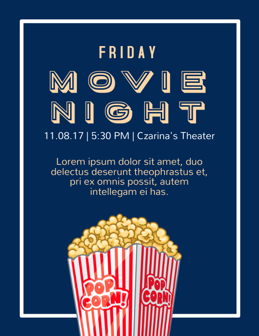 Movie Night Template PosterMyWall
