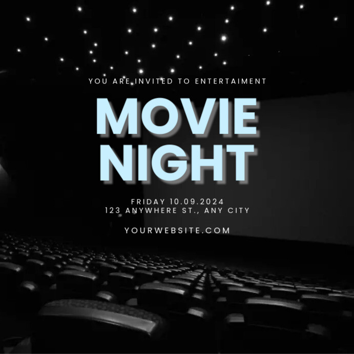 movie night template Instagram Post
