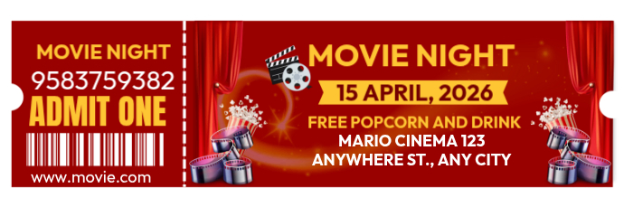 Movie Night Email Example Movie Night Event Email Header Template | PosterMyWall