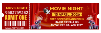 Movie Night Ticket E-poskop template