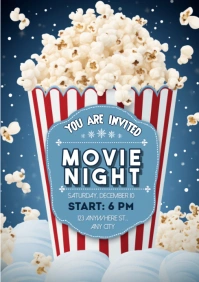 Movie Night Winter A3 template