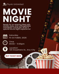 MOVIE NIGTH INSTAGRAM POST template