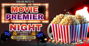 Brown Movie Premiere Night Facebook begivenhed cover Template