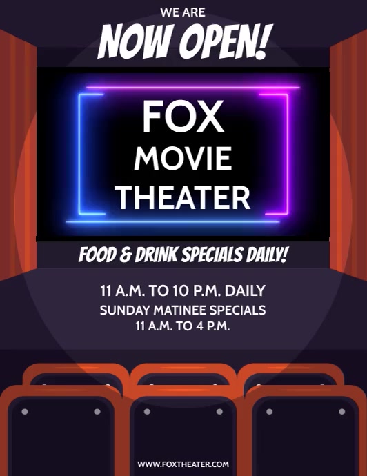 MOVIE THEATER V. 2 Flyer (US Letter) template