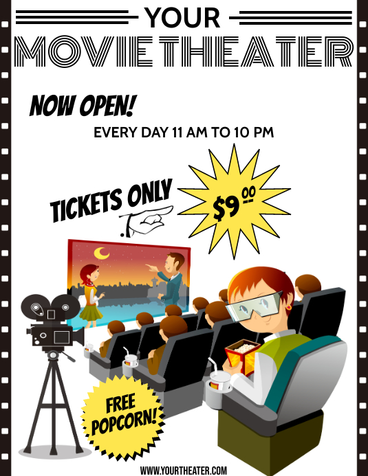 MOVIE THEATER Template PosterMyWall