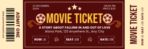 Movie Ticket  Twitter Banner template