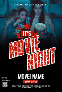 Movie Time Header Movie Time Poster Template | PosterMyWall