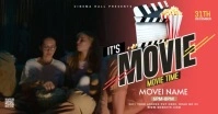 Movie Time Facebook Event Cover Facebook-evenementomslag template