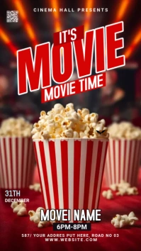 Movie Time Pinterest Graphic (1) História do Instagram template