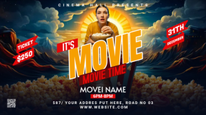 Movie Time YouTube Thumbnail YouTube-miniature template