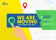 Moving Announcement Ad Postcard template