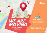 Moving Announcement Ad Template for Change of Location Carte postale