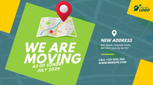 Moving Announcement Ad Template Publicación de Twitter
