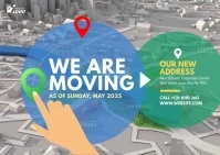 Moving Announcement Ad Template Postcard