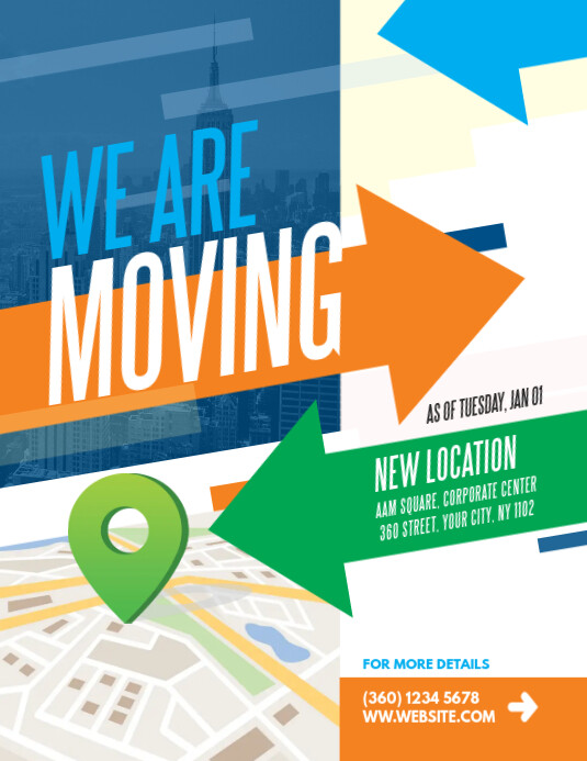 We're Moving Business Announcement Template