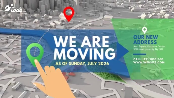 Red Moving Advertisement Copy of Moving Announcement Video Ad | PosterMyWall