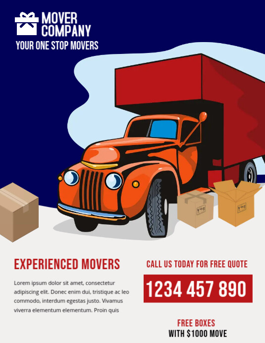 moving company flyer Pamflet (VSA Brief) template