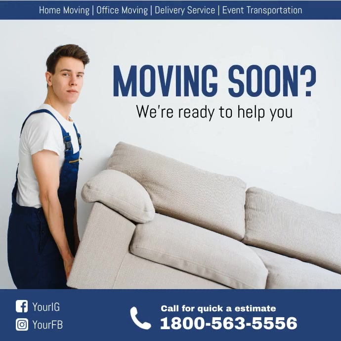 moving company instagram template