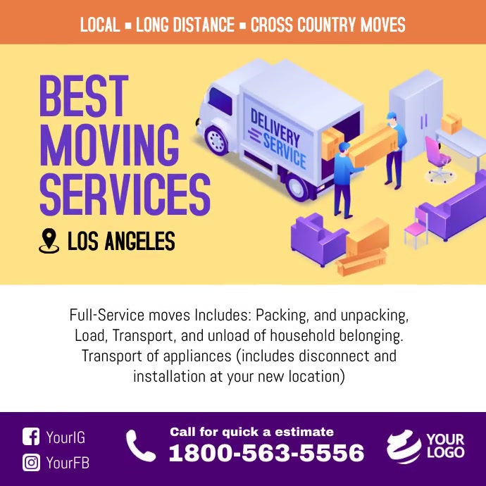 moving company instagram template