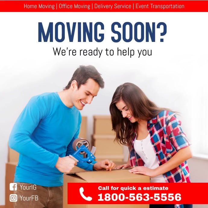 moving company instagram template