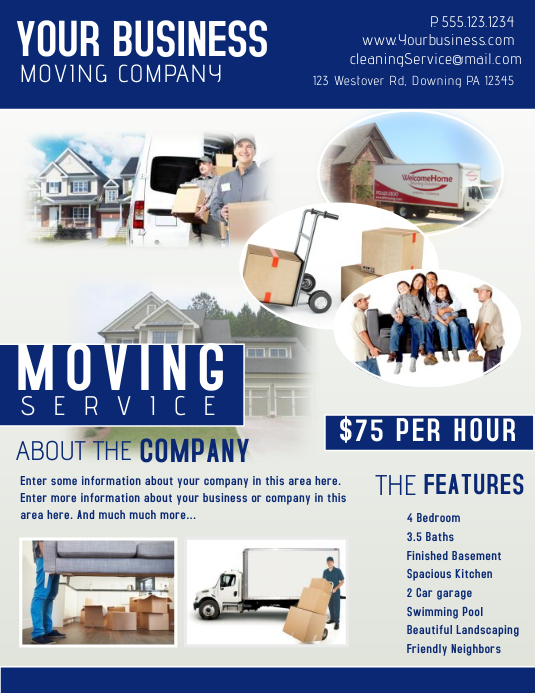 MOVING COMPANY Flyer (US Letter) template