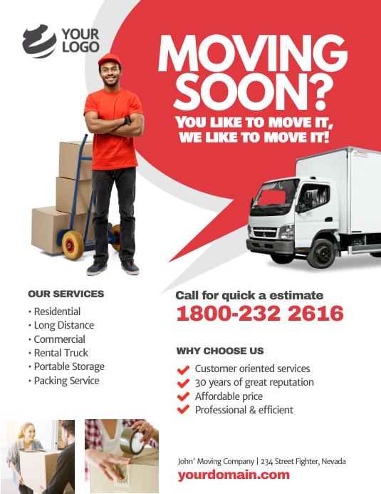 Moving Company Service Flyer Poster Template PosterMyWall