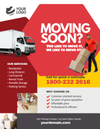 Moving Company Service Flyer Poster Template